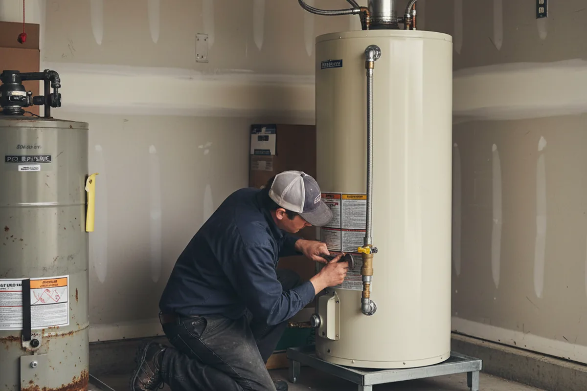 Water heater and shutoff valve replacement in Buffalo Mills